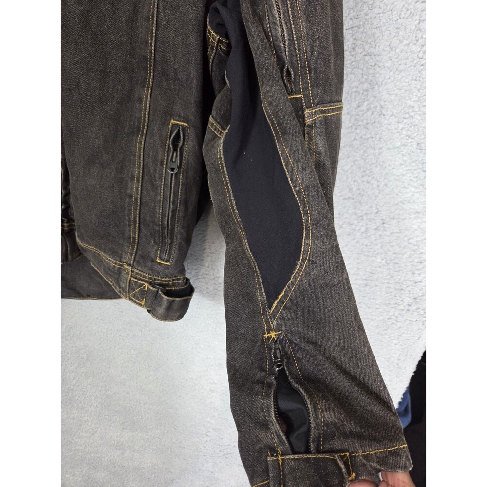 Cortech DSX Jacket Mens L (44) Black Rider Blues Motorcycle Armor Vented Denim - Picture 7 of 12